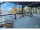 Outdoor patio boasts scenic lake views at 547 Lake Shore Dr, Norwood, NC 28128