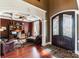 Beautiful home office with coffered ceilings, hardwood floors, and furniture at 5628 Creole Rd, Clover, SC 29710