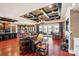 The open concept space showcases the kitchen, dining, and living rooms, and has refined decor at 5628 Creole Rd, Clover, SC 29710