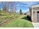 Picturesque backyard features lush greenery and partial view of the home's exterior, blending nature and architecture at 609 Rosemore Pl, Rock Hill, SC 29732