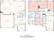 Detailed floor plan showcasing the layout of the home, including room dimensions and features at 6126 Castlecove Rd, Charlotte, NC 28278