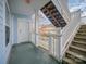 View of exterior featuring doorway, stairs, and an exit sign at 8629 Coralbell Ln, Charlotte, NC 28213