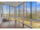 Bright sunroom with hardwood floors and panoramic views of the surrounding landscape at 8923 Meadow Vista Rd, Charlotte, NC 28213