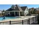 Community pool area with a pool house, featuring a refreshing pool, lounge chairs, and well-maintained surroundings at 1008 Hills Oak Ln, Charlotte, NC 28269