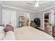 Spacious bedroom with dual closets and a view leading to another room, providing ample storage at 1916 Pegram St, Charlotte, NC 28205