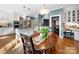 Spacious kitchen with a central island, stainless steel appliances, and an adjacent dining area at 2217 Blue Bell Ln, Charlotte, NC 28270