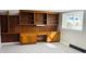 This office has built-in cabinets and shelves at 344 Circleview Dr, Shelby, NC 28150