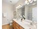 Bathroom boasts double vanity, large mirror, and neutral finishes at 3465 Caldwell Ridge Pkwy, Charlotte, NC 28213