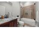 Bathroom features granite countertops and tiled shower at 4893 River Hills Dr, Denver, NC 28037