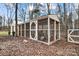 Enclosed backyard chicken coop at 10000 Blossom Dr, Concord, NC 28025