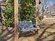A backyard featuring a swing set hanging between two wooden posts at 10720 Forest Dr, Matthews, NC 28105