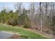 Scenic backyard view, showcasing a lush wooded area and a glimpse of the surrounding landscape at 12889 Hill Pine Rd, Midland, NC 28107
