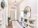 Inviting foyer featuring wood floors, stylish decor, and a welcoming atmosphere at 12889 Hill Pine Rd, Midland, NC 28107