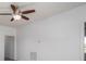 A well-lit bedroom featuring a ceiling fan and neutral wall paint at 1411 Roseland Dr, Lincolnton, NC 28092
