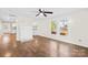 Bright living room with hardwood floors, fresh paint, and a decorative fireplace at 216 Blackwelder St, Kannapolis, NC 28081