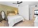 Inviting bedroom with a decorative accent wall, ceiling fan, and a cozy atmosphere at 4039 Highgate Ln, Lancaster, SC 29720