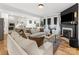 Open living room featuring stylish furniture and an open floor plan with easy access to the kitchen at 4039 Highgate Ln, Lancaster, SC 29720