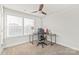 Bright office space with natural light, a ceiling fan, and neutral flooring at 554 Amalfi Dr, Davidson, NC 28036
