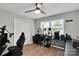 Bedroom with a ceiling fan, natural light, and plenty of workspace at 905 Blalock Dr, Kings Mountain, NC 28086