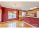 Dining area open to kitchen with stainless steel appliances and counter seating at 9237 Ladson Rd # 20, Fort Mill, SC 29707