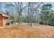 Large level backyard with mature hardwoods at 1069 W Rebound Rd, Van Wyck, SC 29720