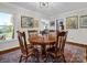Cozy dining room featuring a wood table and chairs, bathed in natural light at 111 Oakwood Dr, Kings Mountain, NC 28086
