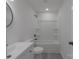 Neat bathroom features a tub, and an updated vanity and fixtures at 116 11Th St, Spencer, NC 28159