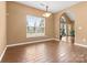 Bright dining room features a large window and elegant lighting at 12430 Kemerton Ln # 17, Huntersville, NC 28078