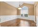 Inviting dining room area with hardwood floors and neutral wall colors at 12430 Kemerton Ln # 17, Huntersville, NC 28078