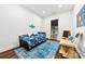 Bright bedroom with a space-themed decor, including a cozy bed, rug, and desk at 13124 Lemmond Dr, Matthews, NC 28105