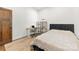Comfortable bedroom with a dedicated workspace and sleek modern design at 13124 Lemmond Dr, Matthews, NC 28105