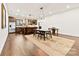 Open kitchen featuring a dining table and stainless steel appliances at 13124 Lemmond Dr, Matthews, NC 28105