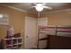 Bedroom with bunk beds, hardwood floors, and a storage cabinet at 1426 E Council St, Salisbury, NC 28146