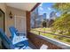 Balcony with seating and a view of a cityscape and greenery at 224 N Poplar St # 9, Charlotte, NC 28202