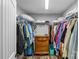 Organized walk-in closet with ample storage space and wood-look flooring at 2621 Marble St, Newton, NC 28658