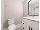 Cozy bathroom features modern fixtures, vanity, and toilet at 2628 Park Rd # F, Charlotte, NC 28209