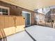 The private patio includes storage and a sliding door leading to the interior at 2628 Park Rd # F, Charlotte, NC 28209