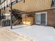The private patio includes storage and a sliding door leading to the interior at 2628 Park Rd # F, Charlotte, NC 28209