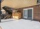 The private patio includes storage and a sliding door leading to the interior at 2628 Park Rd # F, Charlotte, NC 28209