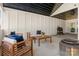 View of covered patio with stylish outdoor furniture and grill at 3009 Rockingham Sw Ct, Concord, NC 28025