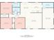 Floor plan of the property including two bathrooms, kitchen, living room, and three bedrooms at 341 Massey Deal Rd, Statesville, NC 28625