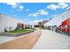 Outdoor town park featuring murals, landscaping, and walkways at 105 S York St, Lancaster, SC 29720