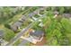 Aerial view of a home featuring manicured landscaping, lush greenery, and surrounding neighborhood at 109 Stirling Heights Ln, Fort Mill, SC 29715
