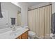 Well-lit bathroom with a vanity and shower at 109 Stirling Heights Ln, Fort Mill, SC 29715