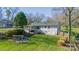 Spacious backyard with a fire pit area and lush lawn at 1310 Seneca Pl, Charlotte, NC 28209