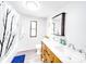 Bright bathroom featuring a double sink vanity and new fixtures at 137 Beaverbrook Rd, Statesville, NC 28677