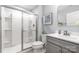 Clean bathroom featuring a glass-enclosed shower and modern fixtures, providing a refreshing and stylish experience at 143 Commerce Blvd, Lancaster, SC 29720