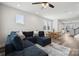 Open floor plan with hardwood floors, recessed lighting, and a modern dining table at 2132 Electric Ln, Charlotte, NC 28205
