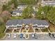 Aerial view of townhomes with parking at 3643 Melrose Cottage Dr, Matthews, NC 28105