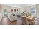 Bright living area with large windows, modern decor, and comfortable seating arrangement at 407 Sunharvest Ln, Indian Trail, NC 28079